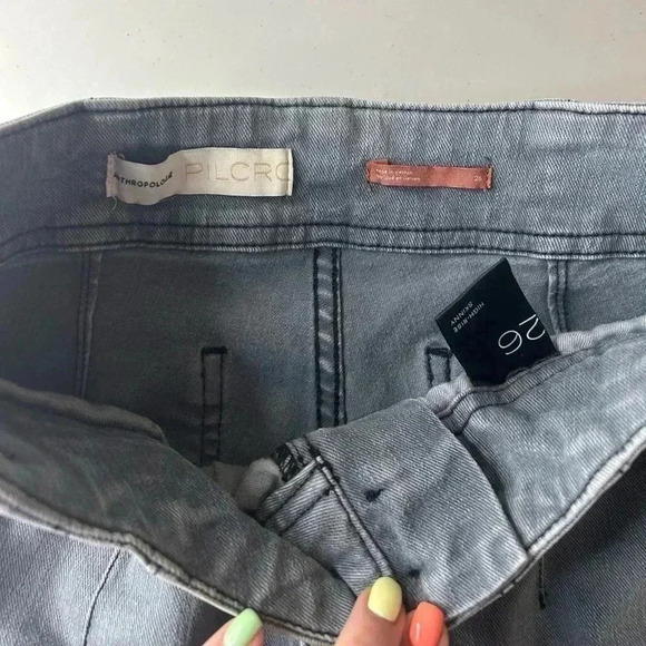 Anthropologie Pilcro High Rise Darted Skinny Jeans Light Wash Black Size 26 - Picture 3 of 4